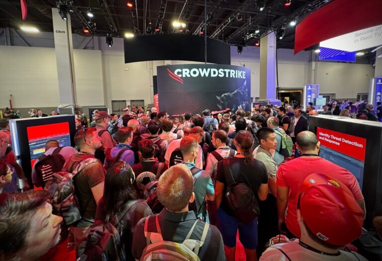 crowdstrike booth aerial black hat