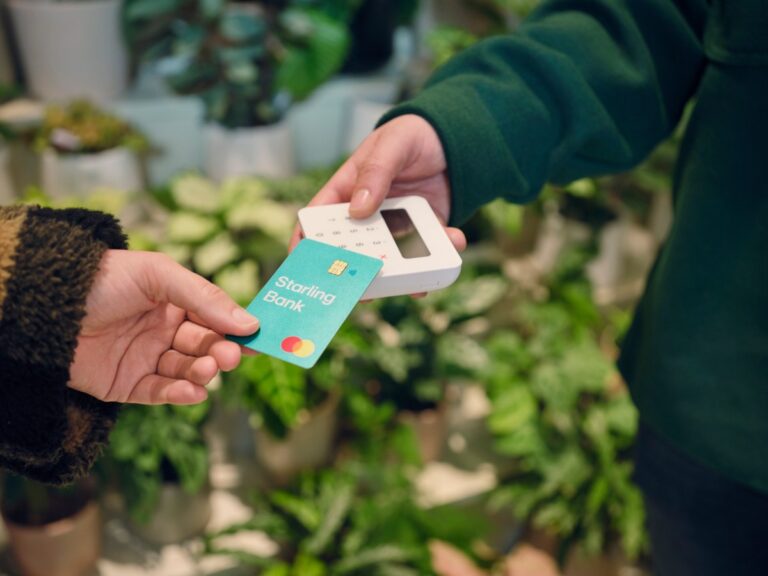 Starling Bank Contactless payment on a card reader