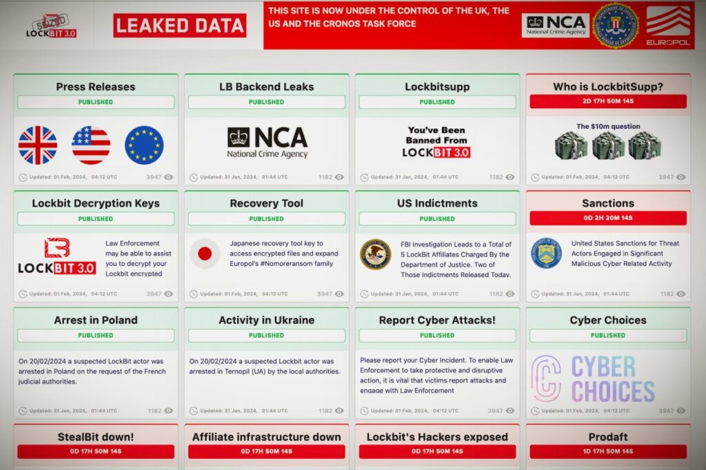 lockbit seized ransomware screenshot