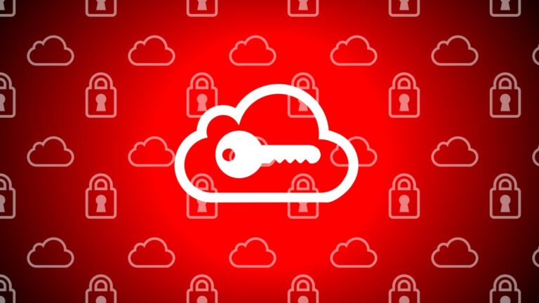 icloud pattern with key red