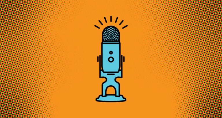 podcast mic orange