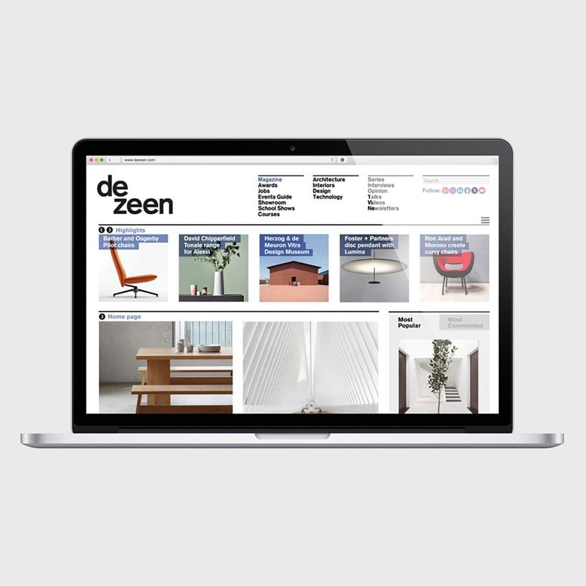 Dezeen website laptop sq 01
