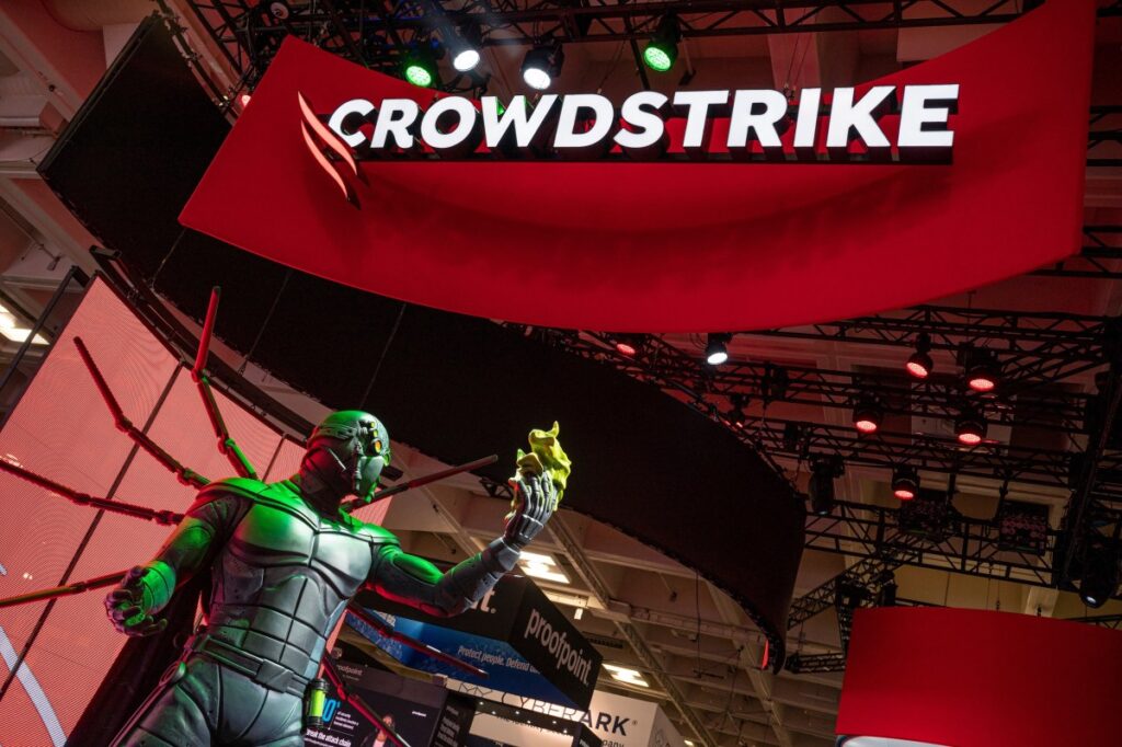 crowdstrike statue logo